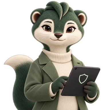 Teloa the squirrel, the security team's brand companion